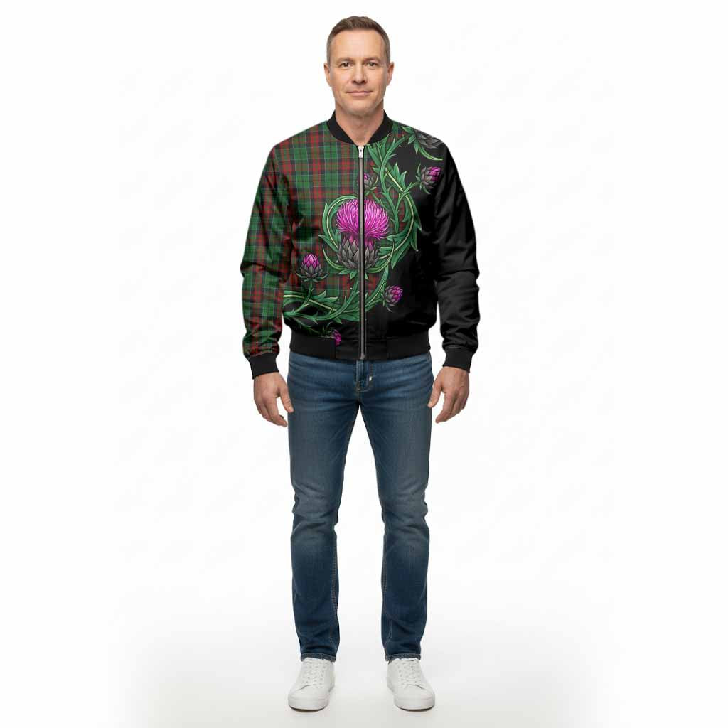 Walker Tartan Bomber Jacket Resilient Scottish Thistle - Tartan Vibes Clothing