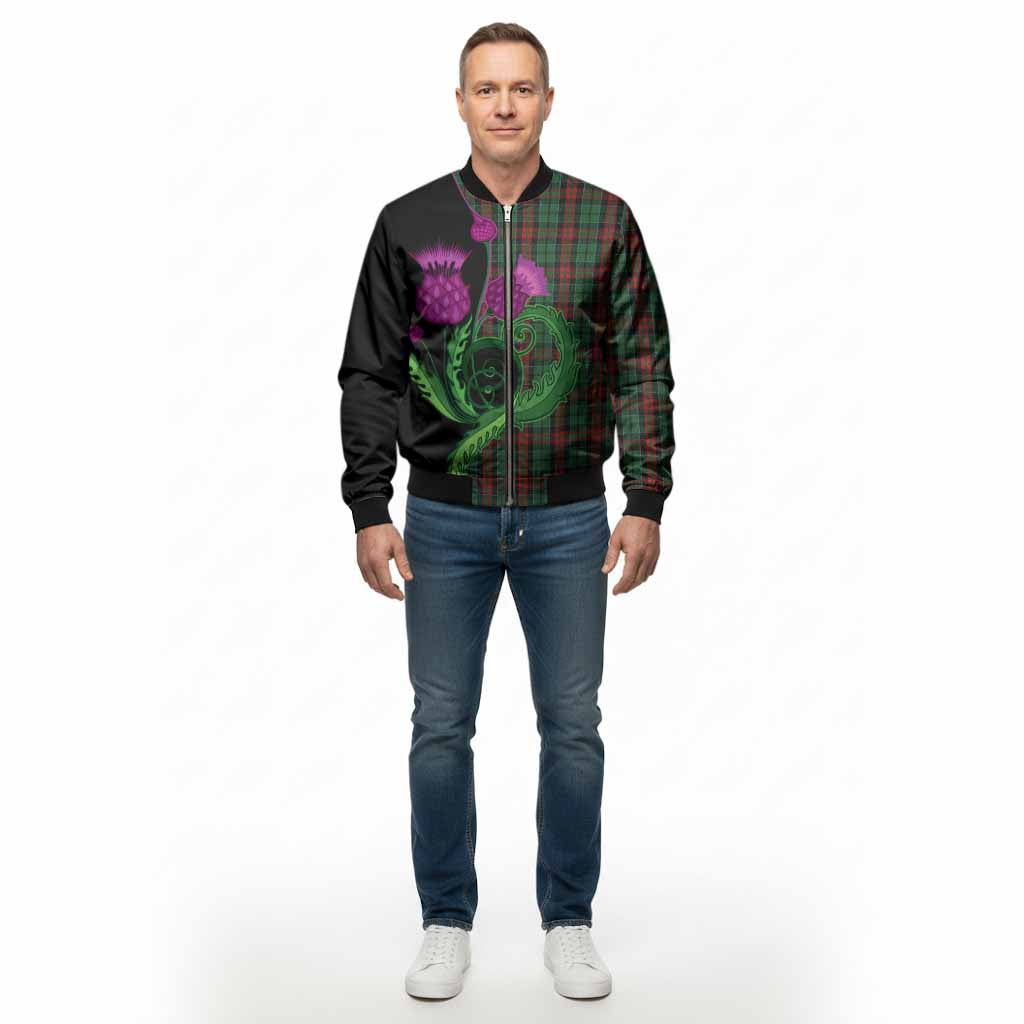 Walker Tartan Bomber Jacket Traditional Scottish Thistle