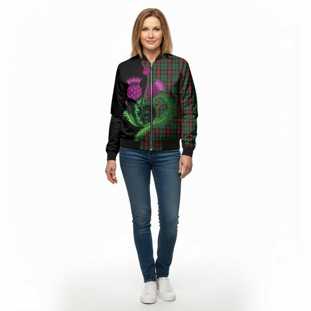 Walker Tartan Bomber Jacket Traditional Scottish Thistle