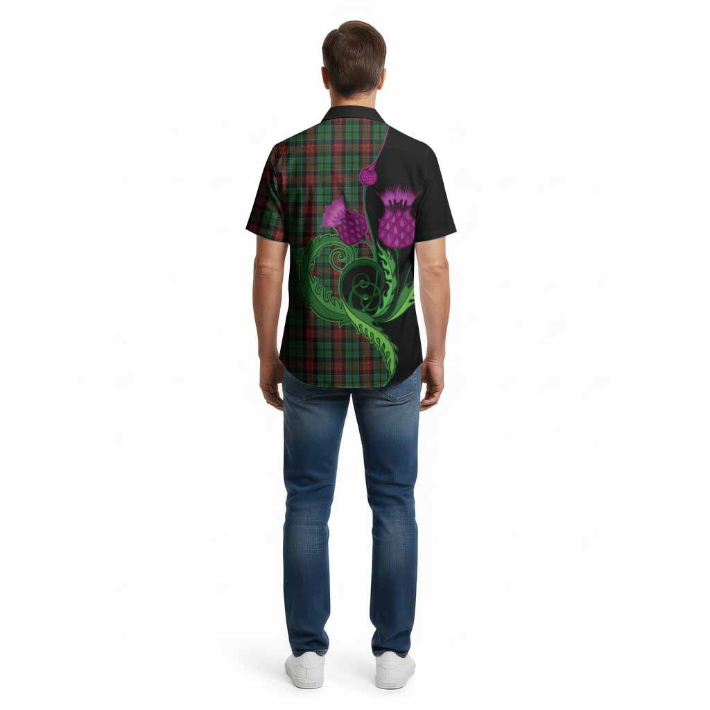 Walker Tartan Cotton Hawaiian Shirt Traditional Scottish Thistle