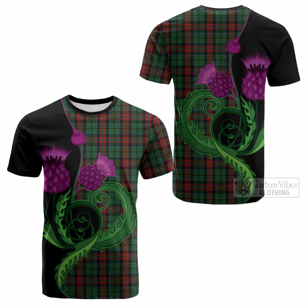 Walker Tartan Cotton T-shirt Traditional Scottish Thistle