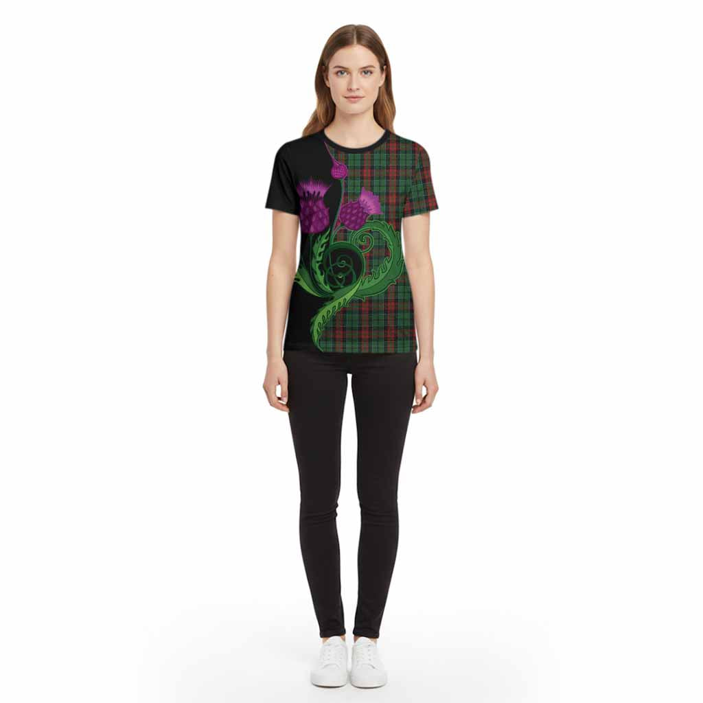 Walker Tartan Cotton T-shirt Traditional Scottish Thistle