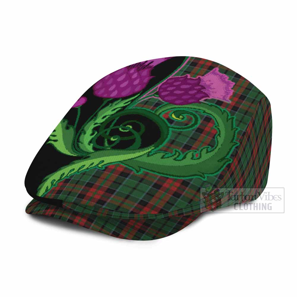 Walker Tartan Flat Cap, Jeff Cap Traditional Scottish Thistle