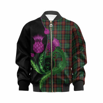 Walker Tartan Kid Bomber Jacket Traditional Scottish Thistle