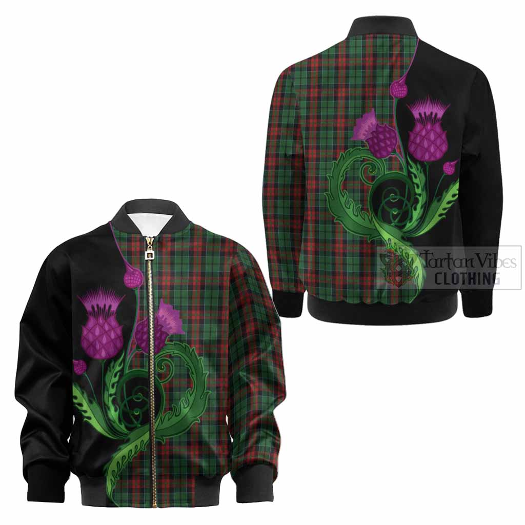 Walker Tartan Kid Bomber Jacket Traditional Scottish Thistle