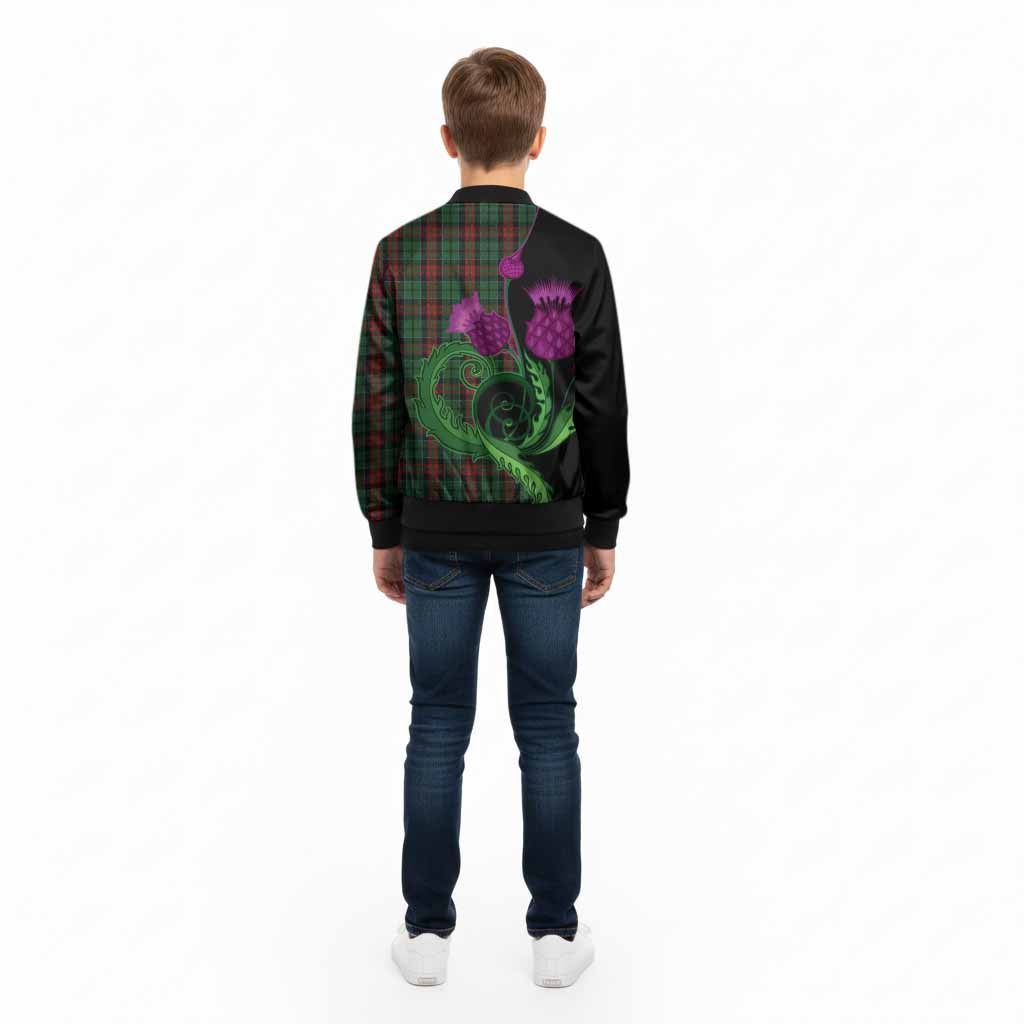 Walker Tartan Kid Bomber Jacket Traditional Scottish Thistle