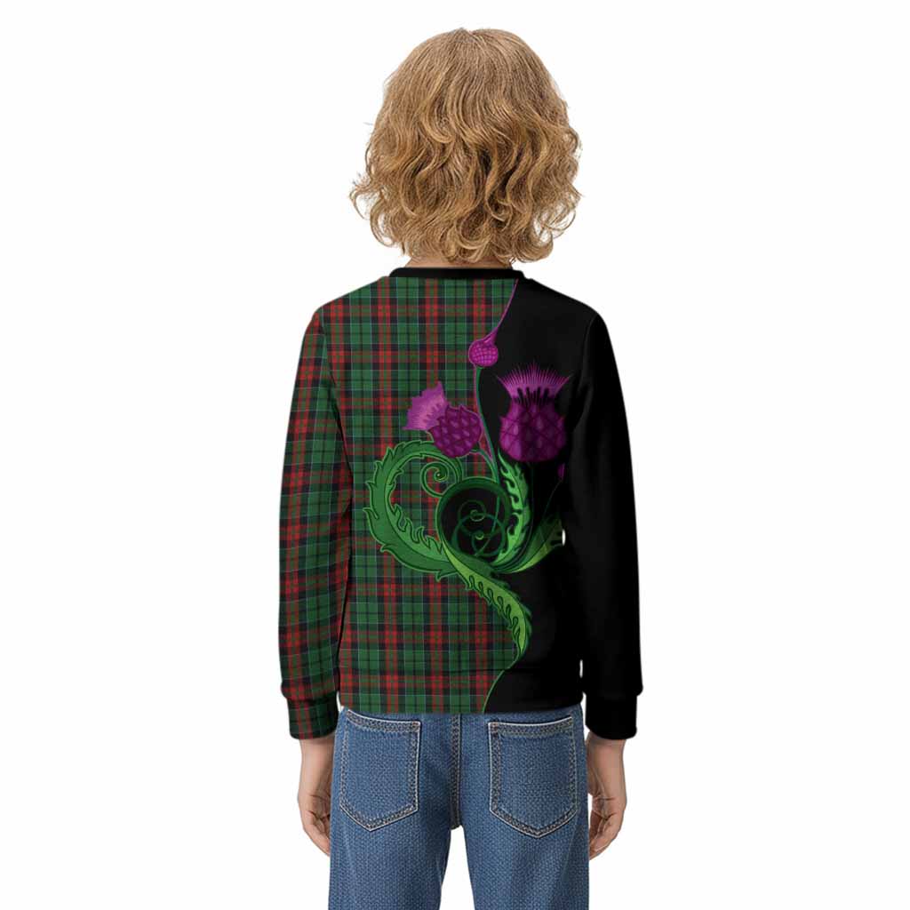 Walker Tartan Kid Knitted Sweatshirt Traditional Scottish Thistle
