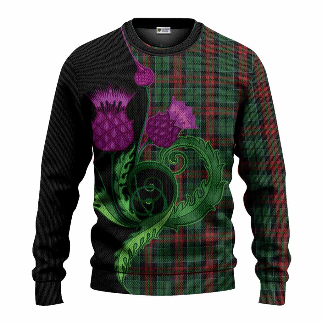 Walker Tartan Knitted Sweater Traditional Scottish Thistle
