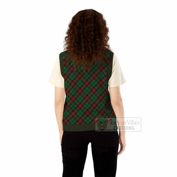 Walker Tartan  Knitted V-Neck Vest Cross Style