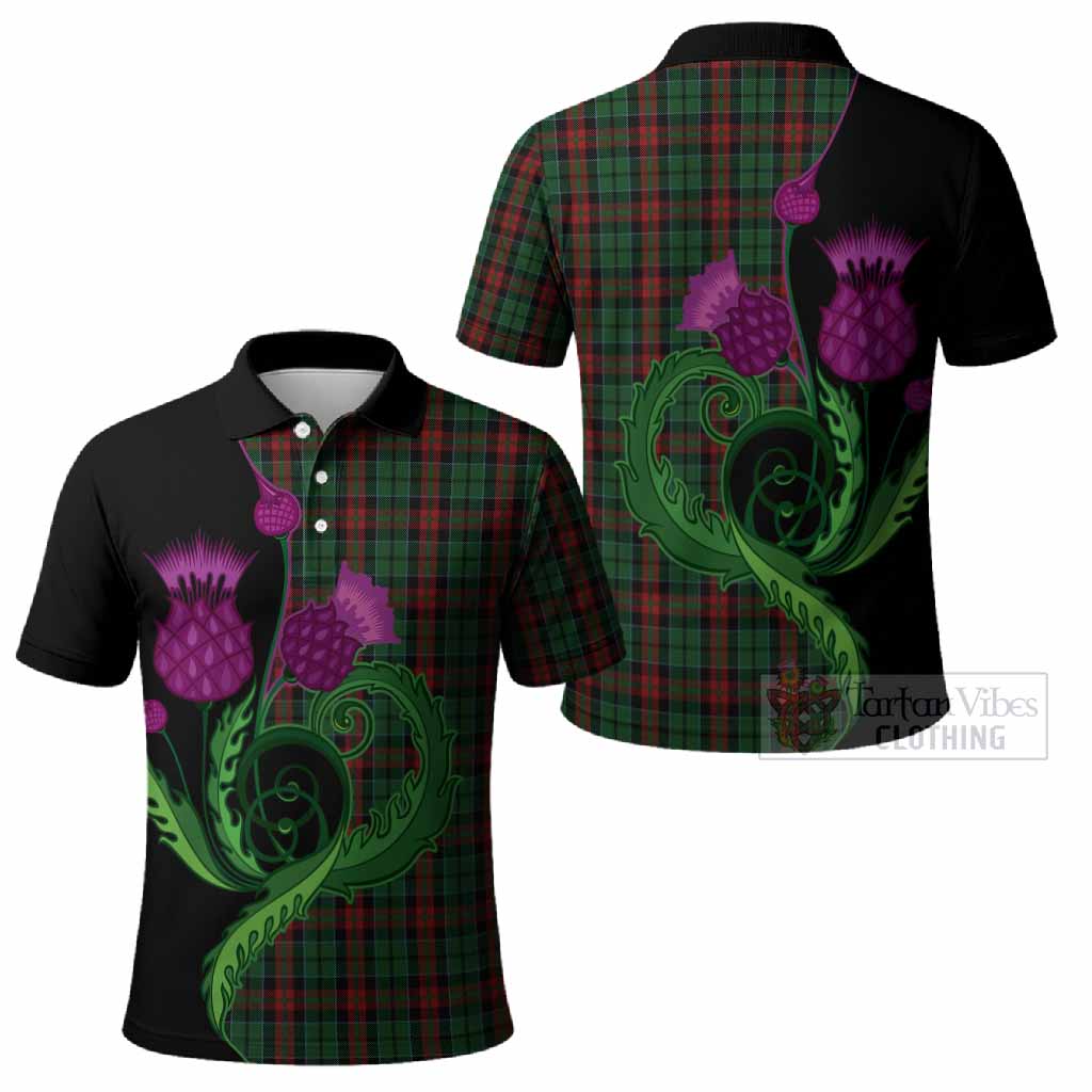 Walker Tartan Polo Shirt Traditional Scottish Thistle