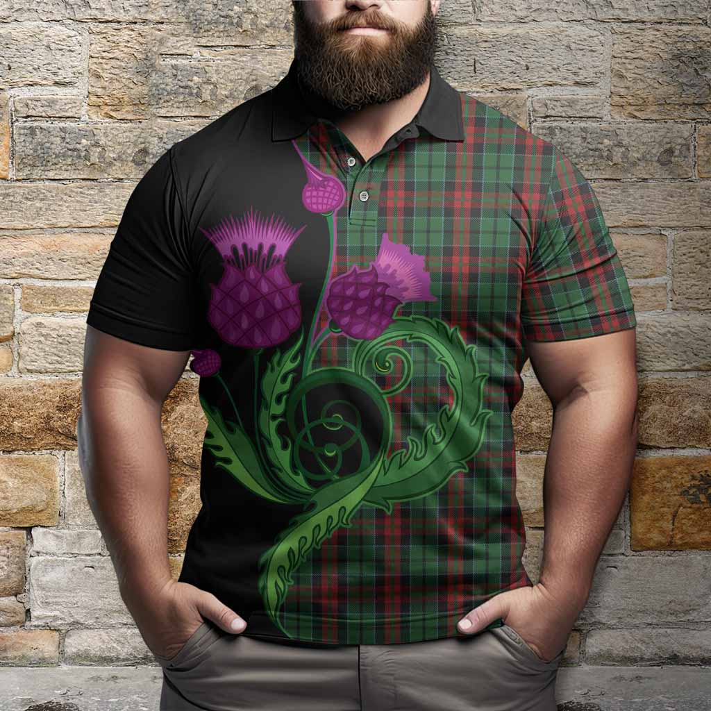 Walker Tartan Polo Shirt Traditional Scottish Thistle