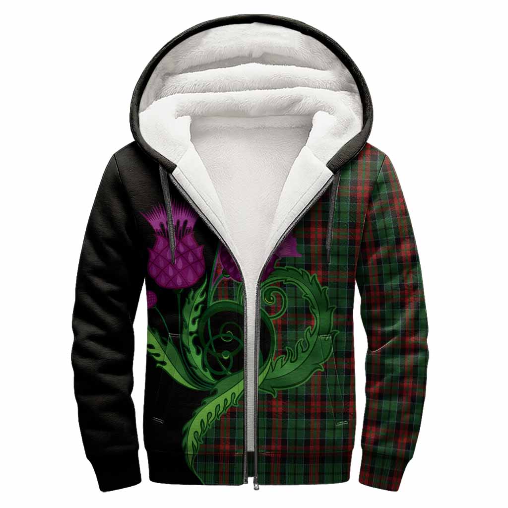 Walker Tartan Sherpa Hoodie Traditional Scottish Thistle