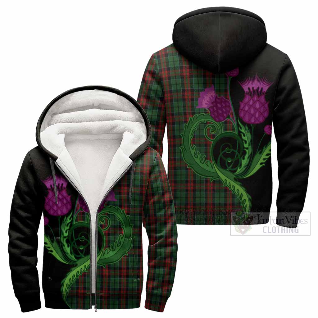 Walker Tartan Sherpa Hoodie Traditional Scottish Thistle