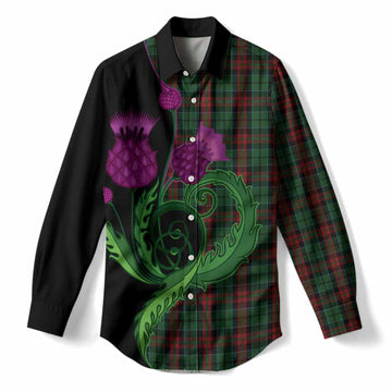 Walker Tartan Women Casual Shirt Traditional Scottish Thistle