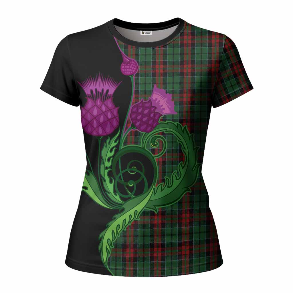 Walker Tartan Women T shirt Traditional Scottish Thistle