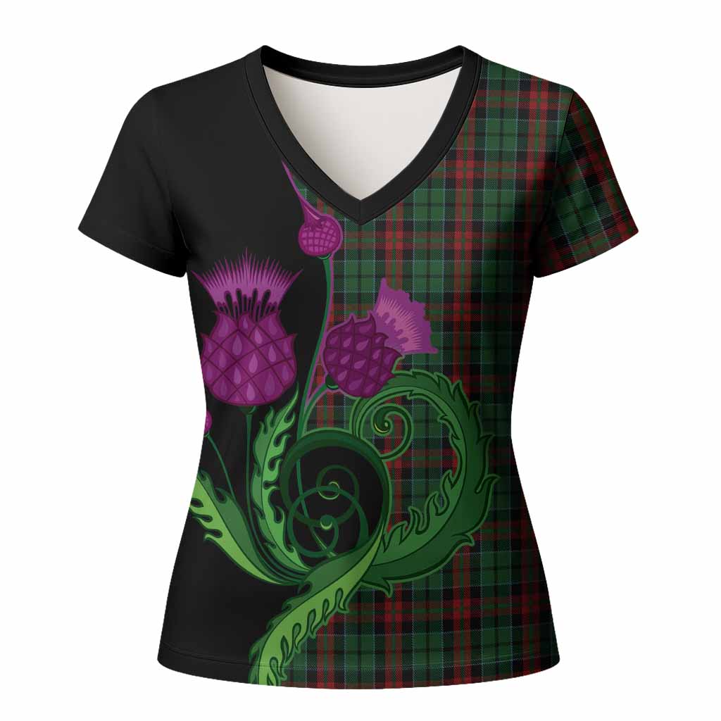 Walker Tartan Women T shirt Traditional Scottish Thistle