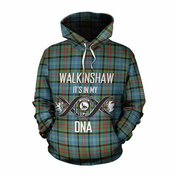 Walkinshaw Tartan Cotton Hoodie with Family Crest DNA In Me Style Pullover Hoodie XS - Tartan Vibes Clothing