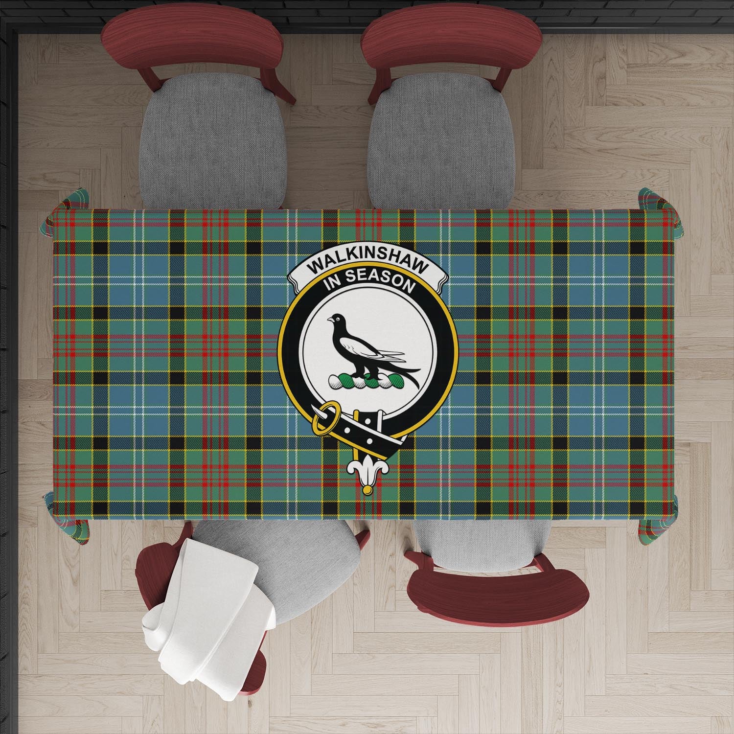 Walkinshaw Tartan Tablecloth with Family Crest XL 57.1"x70.9"(145x180cm) - Tartan Vibes Clothing