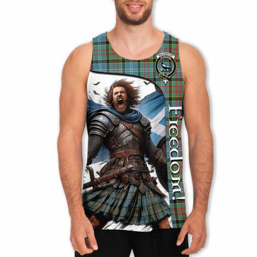 Tartan Vibes Clothing Walkinshaw Crest Tartan Men's Tank Top Inspired by the Freedom of Scottish Warrior