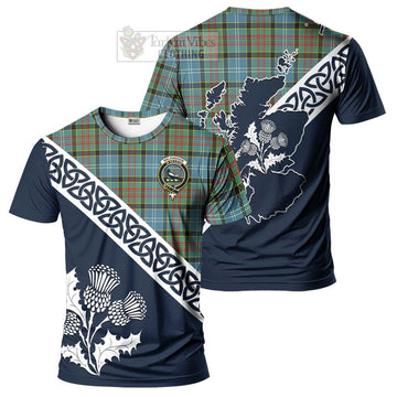 Walkinshaw Tartan T-Shirt Featuring Thistle and Scotland Map Kid's Shirt - Tartanvibesclothing Store