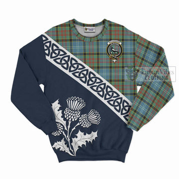 Walkinshaw Tartan Sweatshirt Featuring Thistle and Scotland Map Unisex - Tartan Vibes Clothing