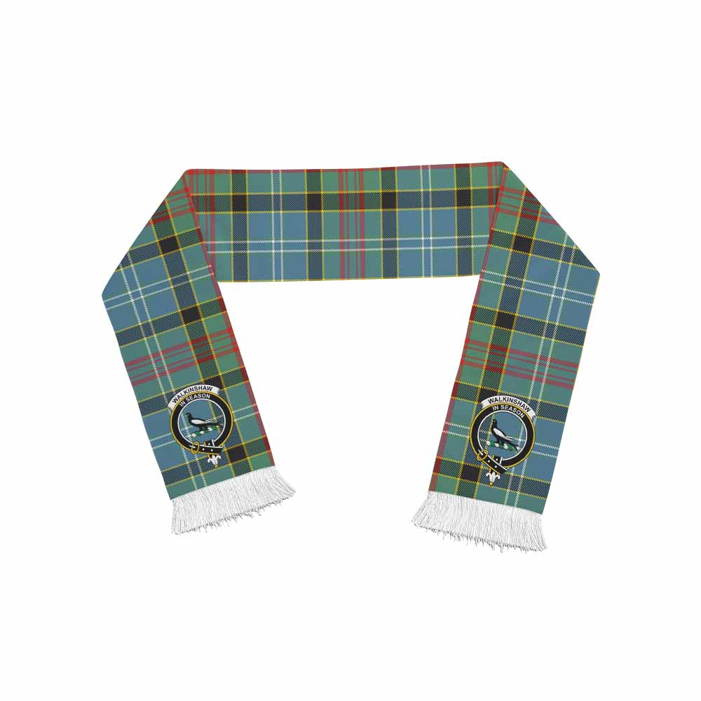 Walkinshaw Tartan Ruffneck Scarf with Family Crest One Size 67.7*6.7 inches - Tartan Vibes Clothing