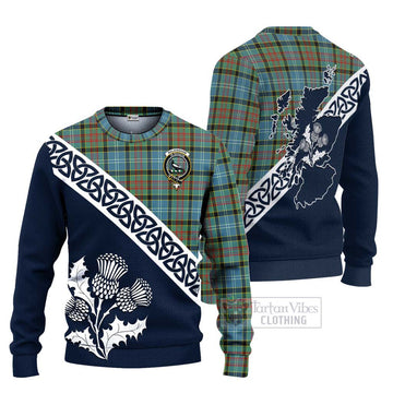Walkinshaw Tartan Ugly Sweater Featuring Thistle and Scotland Map Unisex - Tartan Vibes Clothing