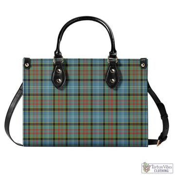Walkinshaw Tartan Luxury Leather Handbags L - Tartan Vibes Clothing