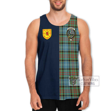 Walkinshaw Tartan Men's Tank Top Alba with Scottish Lion Royal Arm Half Style Men - Tartan Vibes Clothing