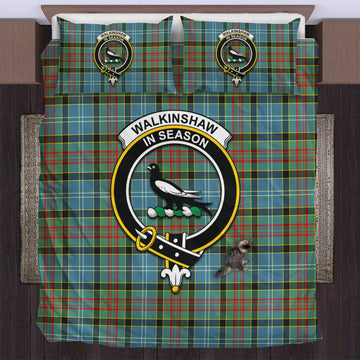 Walkinshaw Tartan Bedding Set with Family Crest