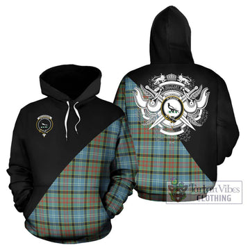 Walkinshaw Tartan Hoodie with Family Crest and Military Logo Style Zip Hoodie - Tartan Vibes Clothing