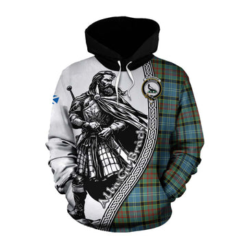 Walkinshaw Tartan Clan Crest Cotton Hoodie with Highlander Warrior Celtic Style Pullover Hoodie XS - Tartan Vibes Clothing