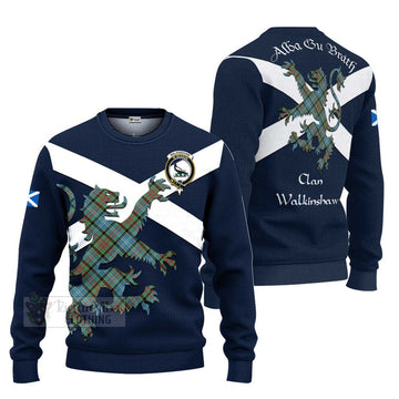 Walkinshaw Tartan Lion Rampant Ugly Sweater Proudly Display Your Heritage with Alba Gu Brath and Clan Name Unisex - Tartan Vibes Clothing