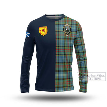 Walkinshaw Tartan Long Sleeve T-Shirt Alba with Scottish Lion Royal Arm Half Style Unisex - Tartan Vibes Clothing