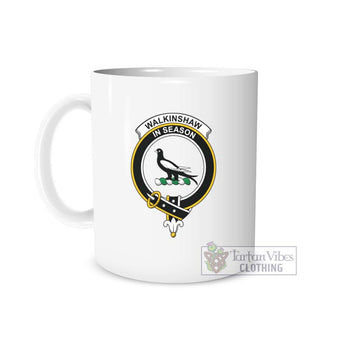 Walkinshaw Family Crest Ceramic Mug White - 2D-tartanvibesclothing