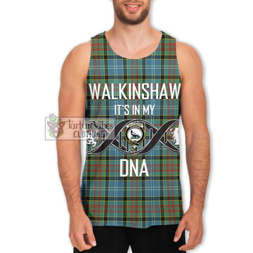 Walkinshaw Tartan Men's Tank Top with Family Crest DNA In Me Style Men - Tartan Vibes Clothing