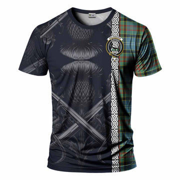 Walkinshaw Tartan T-Shirt with Family Crest Cross Sword Thistle Celtic Vibes Kid's Shirt - Tartan Vibes Clothing