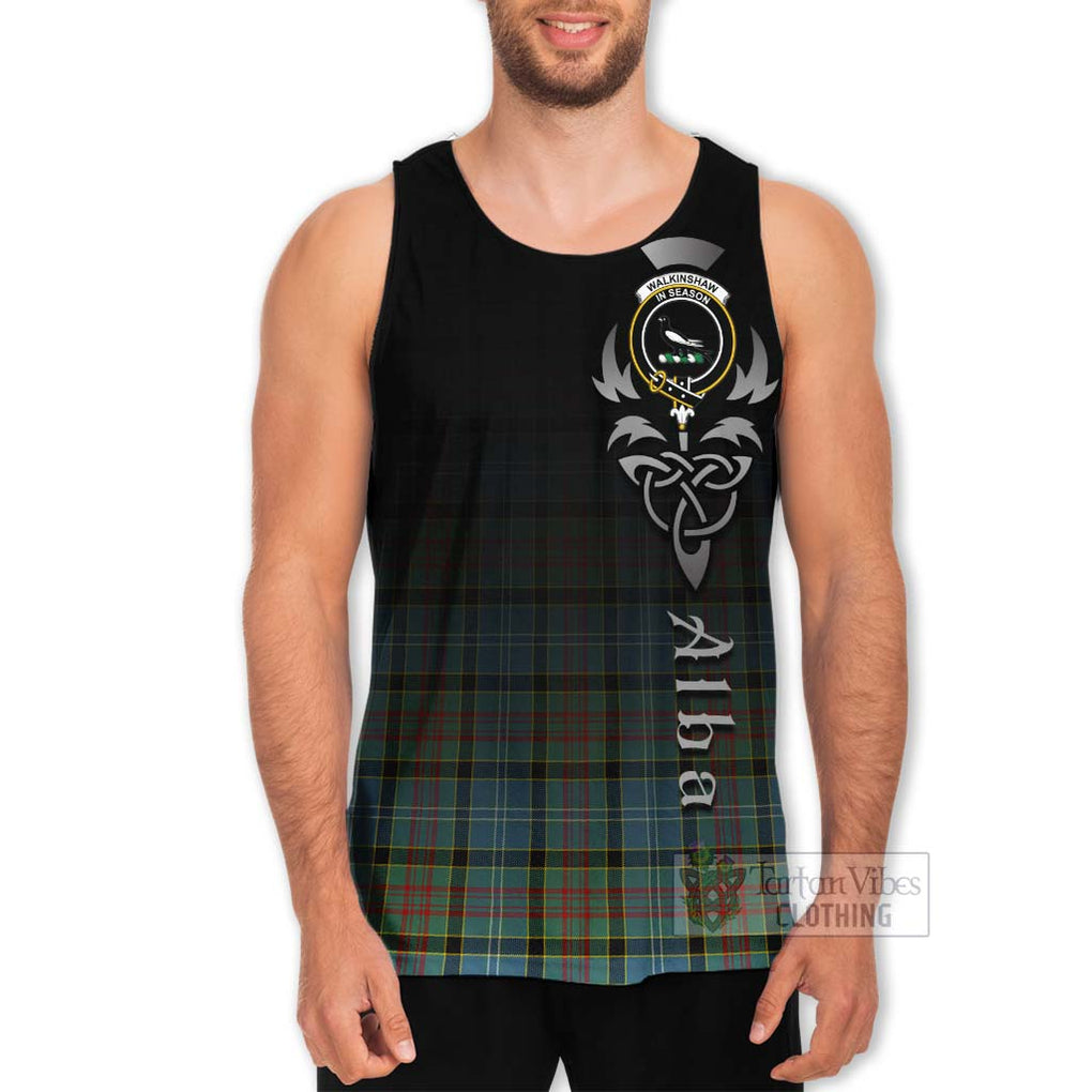 Walkinshaw Tartan Men's Tank Top Featuring Alba Gu Brath Family Crest Celtic Inspired Men - Tartan Vibes Clothing