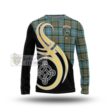 Walkinshaw Tartan Long Sleeve T-Shirt with Family Crest and Celtic Symbol Style Unisex - Tartan Vibes Clothing