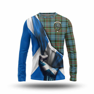 Walkinshaw Tartan Long Sleeve T-Shirt with Family Crest Scotland Patriotic Style Unisex - Tartan Vibes Clothing