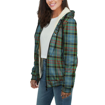 Walkinshaw Tartan Sherpa Hoodie with Family Crest Unisex - Tartan Vibes Clothing