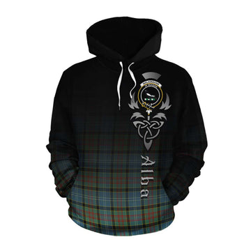 Tartan Vibes Clothing Walkinshaw Tartan Cotton Hoodie Featuring Alba Gu Brath Family Crest Celtic Inspired