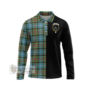 Walkinshaw Tartan Long Sleeve Polo Shirt with Family Crest and Half Of Me Style Unisex - Tartan Vibes Clothing