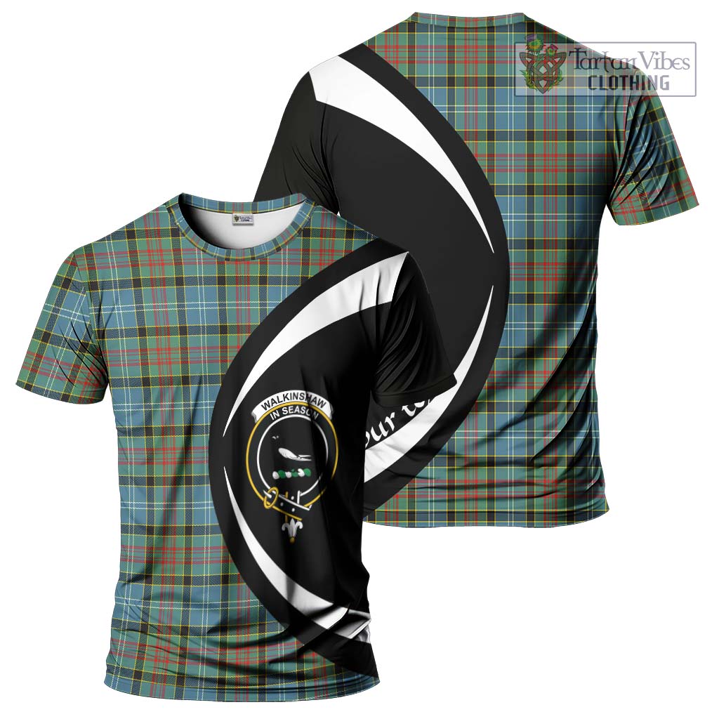 Walkinshaw Tartan T-Shirt with Family Crest Circle Style Kid's Shirt - Tartan Vibes Clothing