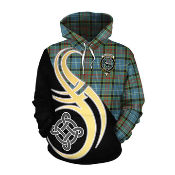 Walkinshaw Tartan Cotton Hoodie with Family Crest and Celtic Symbol Style Pullover Hoodie XS - Tartan Vibes Clothing