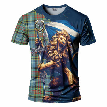 Walkinshaw Tartan Family Crest T-Shirt with Scottish Majestic Lion Kid's Shirt - Tartan Vibes Clothing