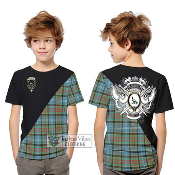 Walkinshaw Tartan Kid T-Shirt with Family Crest and Military Logo Style Youth XL Size14 - Tartan Vibes Clothing
