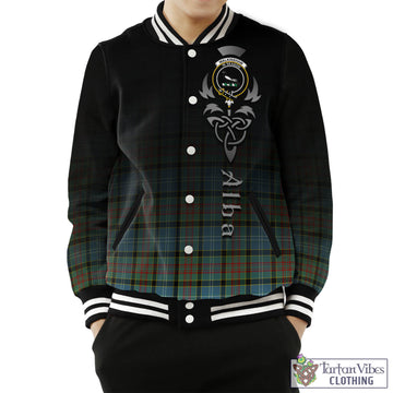Walkinshaw Tartan Baseball Jacket Featuring Alba Gu Brath Family Crest Celtic Inspired Unisex - Tartan Vibes Clothing