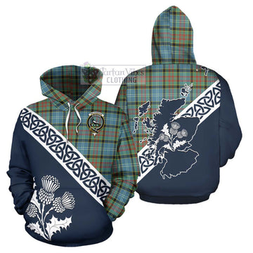 Walkinshaw Tartan Hoodie Featuring Thistle and Scotland Map Zip Hoodie - Tartan Vibes Clothing