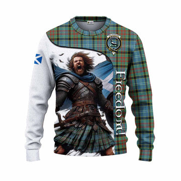 Tartan Vibes Clothing Walkinshaw Crest Tartan Knitted Sweater Inspired by the Freedom of Scottish Warrior